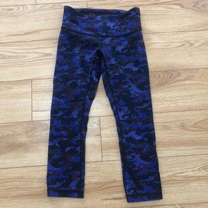 Lululemon Wunder Under Crop III Women's 4 Purple Camo Emperor *READ
